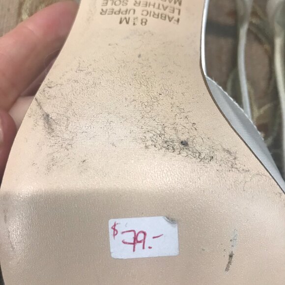 Dye-Able White Bling Rhinestone Satin Slingback D'Orsay, Formal Pump Wedding - Picture 16 of 16